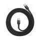 Кабель Baseus Cafule USB Type-C - USB Type-C (CATKLF-HG1) 2м черный/серый