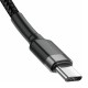 Кабель Baseus Cafule USB Type-C - USB Type-C (CATKLF-HG1) 2м черный/серый