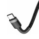 Кабель Baseus Cafule USB Type-C - USB Type-C (CATKLF-HG1) 2м черный/серый
