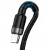 Кабель Baseus Cafule USB - USB Type-C (CATKLF-PG1) HW 40Вт, 1м черный/серый