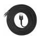 Кабель Baseus Cafule USB - USB Type-C (CATKLF-UG1) 3м черный/серый