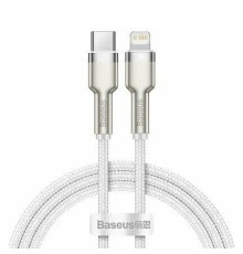 Кабель Baseus Cafule Metal Data Cable Type-C - Lightning (CATLJK-A02) 1м белый/розовое золото
