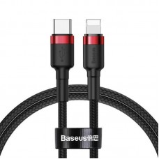Кабель Baseus Cafule USB Type-C - Lighting (CATLKLF-91) 1м черный/красный