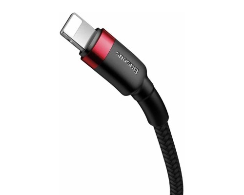 Кабель Baseus Cafule USB Type-C - Lighting (CATLKLF-91) 1м черный/красный