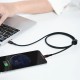 Кабель Baseus Cafule USB Type-C - Lighting (CATLKLF-91) 1м черный/красный