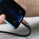 Кабель Baseus Cafule USB Type-C - Lighting (CATLKLF-91) 1м черный/красный