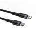 Кабель Baseus Cafule USB Type-C - Lighting (CATLKLF-G1) 1м черный/серый