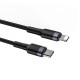 Кабель Baseus Cafule USB Type-C - Lighting (CATLKLF-G1) 1м черный/серый