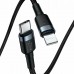 Кабель Baseus Cafule USB Type-C - Lighting (CATLKLF-G1) 1м черный/серый