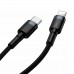 Кабель Baseus Cafule USB Type-C - Lighting (CATLKLF-G1) 1м черный/серый