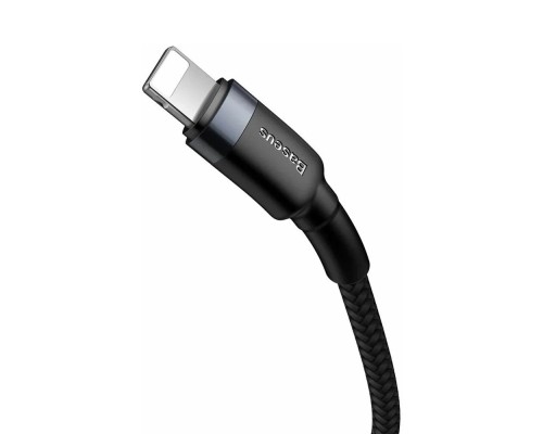 Кабель Baseus Cafule USB Type-C - Lighting (CATLKLF-G1) 1м черный/серый