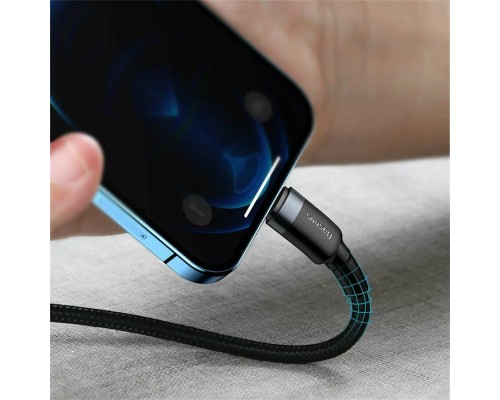 Кабель Baseus Cafule USB Type-C - Lighting (CATLKLF-G1) 1м черный/серый