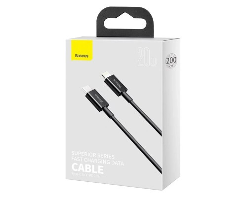 Кабель Baseus Superior Series Fast Charging, Type-C - Lightning, (CATLYS-C01) 20W, 2 м, черный 