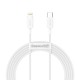 Кабель Baseus Superior Series Fast Charging, Type-C - Lightning, (CATLYS-C02) 20W, 2 м, белый