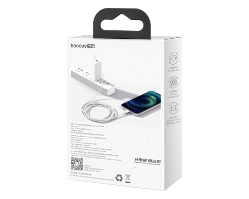 Кабель Baseus Superior Series Fast Charging, Type-C - Lightning, (CATLYS-C02) 20W, 2 м, белый