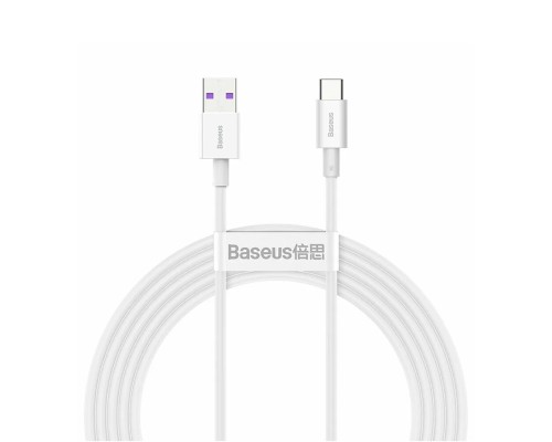 Кабель Baseus Superior Series Fast Charging, USB - Type-C, (CATYS-02) 66W, 1 м, белый
