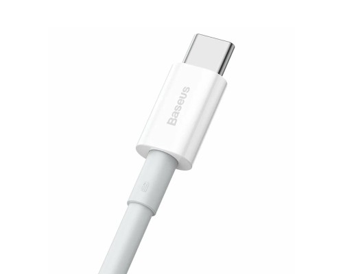 Кабель Baseus Superior Series Fast Charging, USB - Type-C, (CATYS-02) 66W, 1 м, белый
