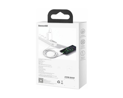 Кабель Baseus Superior Series Fast Charging, USB - Type-C, (CATYS-02) 66W, 1 м, белый