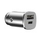 Автомобильная зарядка Baseus с USB и Type-C серая (CCALL-BS0S)