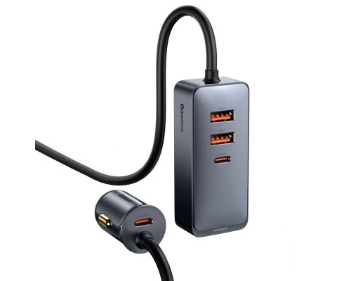 Автомобильный зарядный комплект 2U+2C Baseus CCBT-A0G, 120 Вт, серый