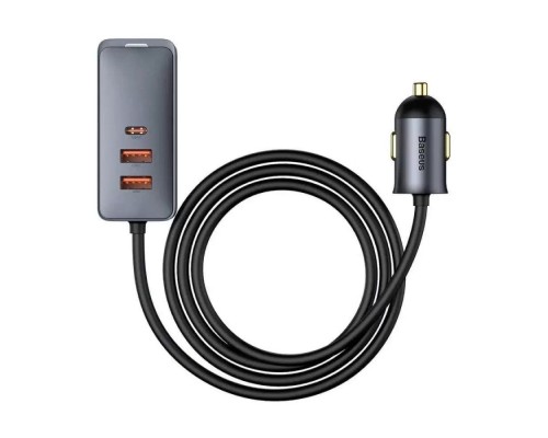 Автомобильный зарядный комплект 2U+2C Baseus CCBT-A0G, 120 Вт, серый