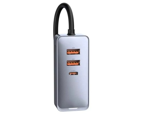 Автомобильный зарядный комплект 2U+2C Baseus CCBT-A0G, 120 Вт, серый