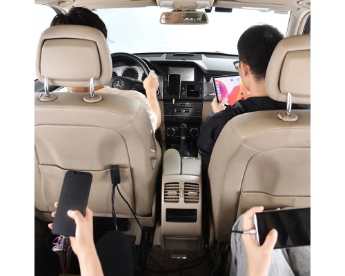 Автомобильный зарядный комплект 2U+2C Baseus CCBT-A0G, 120 Вт, серый