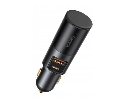 Автомобильная зарядка Baseus Share Together Port Fast Charge USB + Type-C 120W (CCBT-C0G), темно-серый