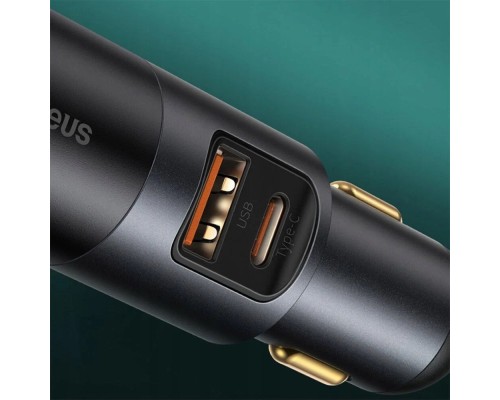 Автомобильная зарядка Baseus Share Together Port Fast Charge USB + Type-C 120W (CCBT-C0G), темно-серый