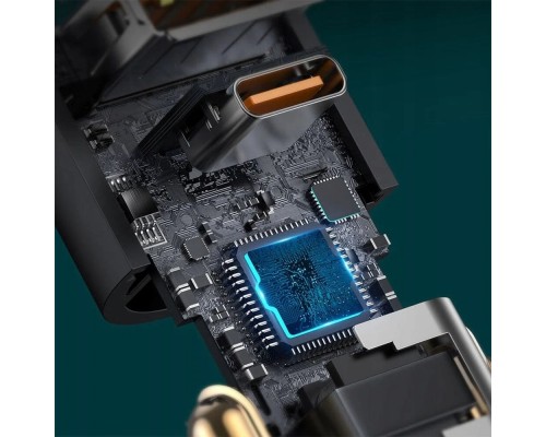 Автомобильная зарядка Baseus Share Together Port Fast Charge USB + Type-C 120W (CCBT-C0G), темно-серый