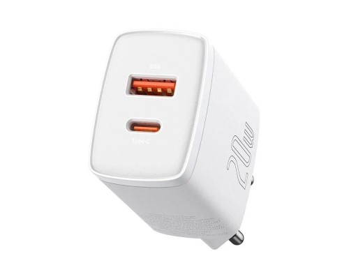 Зарядное устройство Baseus Compact Quick Charger (CCXJ-B02) USB+Type-C 5-12V 3A white