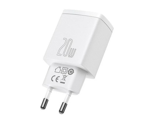 Зарядное устройство Baseus Compact Quick Charger (CCXJ-B02) USB+Type-C 5-12V 3A white