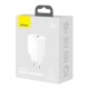 Зарядное устройство Baseus Compact Quick Charger (CCXJ-B02) USB+Type-C 5-12V 3A white
