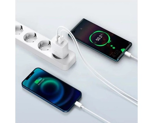 Зарядное устройство Baseus Compact Quick Charger (CCXJ-B02) USB+Type-C 5-12V 3A white