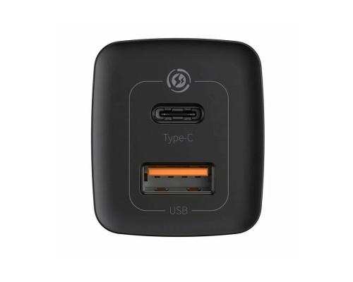 Зарядное устройство Baseus GaN2 Lite Quick Charger C+U 65W (CCGAN2L-B01), черный