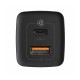 Зарядное устройство Baseus GaN2 Lite Quick Charger C+U 65W (CCGAN2L-B01), черный