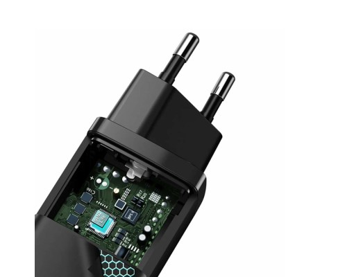 Зарядное устройство Baseus GaN2 Lite Quick Charger C+U 65W (CCGAN2L-B01), черный
