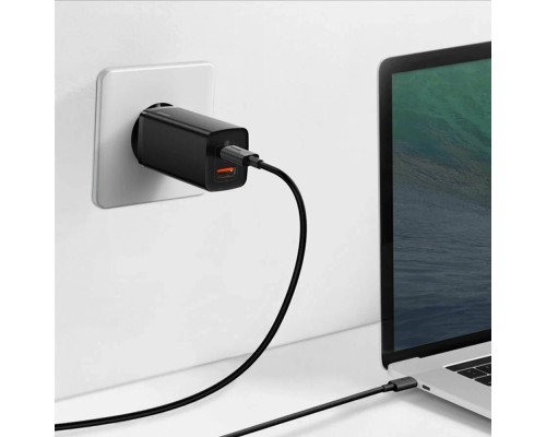 Зарядное устройство Baseus GaN2 Lite Quick Charger C+U 65W (CCGAN2L-B02), белый