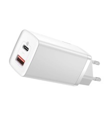 Зарядное устройство Baseus GaN2 Lite Quick Charger C+U 65W (CCGAN2L-B02), белый