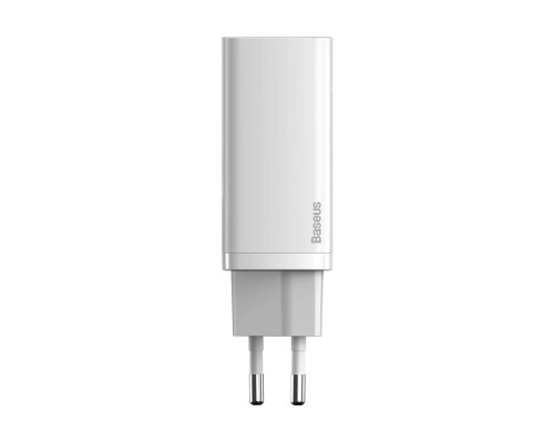 Зарядное устройство Baseus GaN2 Lite Quick Charger C+U 65W (CCGAN2L-B02), белый
