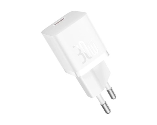 Зарядное устройство Baseus OS GaN5 Fast Charger Mini 1C 30W EU белое (CCGN070502)