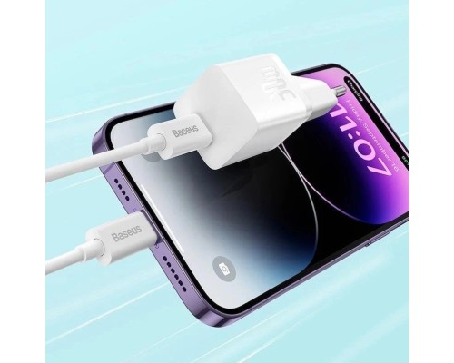 Зарядное устройство Baseus OS GaN5 Fast Charger Mini 1C 30W EU белое (CCGN070502)