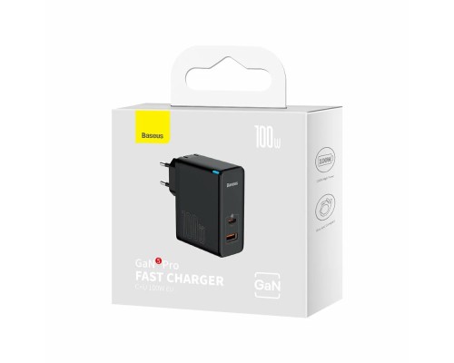 Зарядное устройство Baseus GaN5 Pro Fast Charger USB Type-C 5A, 100W, черный