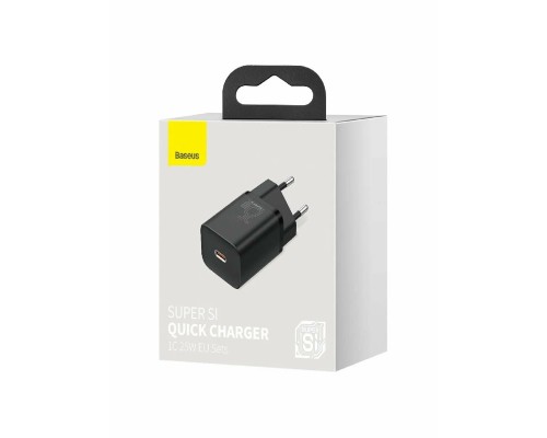 Зарядное устройство Baseus Super Si Quick Charger 1C 25W EU Black (CCSP020101)