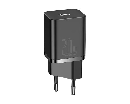 Зарядное устройство Baseus Super Si Quick Charger Type-C 20W EU, черное (CCSUP-B01)