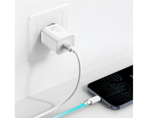 Зарядное устройство Baseus Super Si Quick Charger Type-C 20W EU, белое (CCSUP-B02)