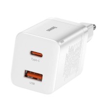 Зарядное устройство Baseus Super Si Quick Charger Type-C 30W EU, белое (CCSUPP-E02)