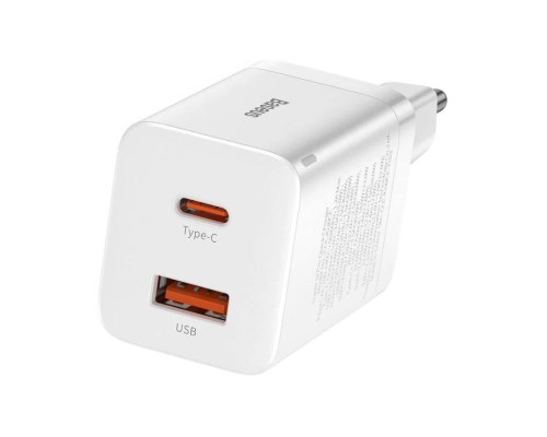 Зарядное устройство Baseus Super Si Quick Charger Type-C 30W EU, белое (CCSUPP-E02)