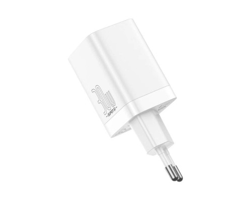 Зарядное устройство Baseus Super Si Quick Charger Type-C 30W EU, белое (CCSUPP-E02)