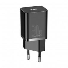 Зарядное устройство Baseus Super Si Quick Charger Type-C 30W EU, черное (CCSUP-J01)